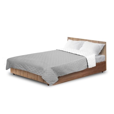 Narzuta dwustronna pikowana szaro-biała 200x220 cm Medicline