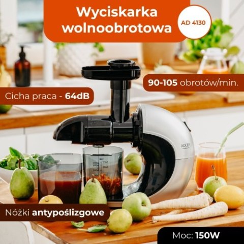 AD 4130 Wyciskarka wolnoobrotowa | ślimakowy mechanizm tłoczący | silnik dc