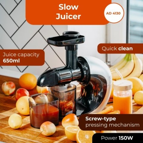 AD 4130 Wyciskarka wolnoobrotowa | ślimakowy mechanizm tłoczący | silnik dc