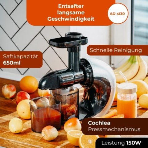 AD 4130 Wyciskarka wolnoobrotowa | ślimakowy mechanizm tłoczący | silnik dc