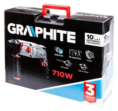 Młotowiertarka SDS+ 710W, 2.6J walizka Młotowiertarka SDS+ 710W, 2.6J walizka