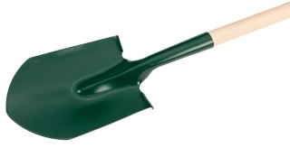 Szpadel ostry, drewniany trzonek, uchwyt "T", amerykanin