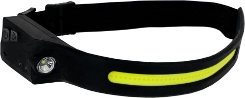 Latarka czołowa, usb-c, cob+xpe, 300lm, czuj. ruchu, proline