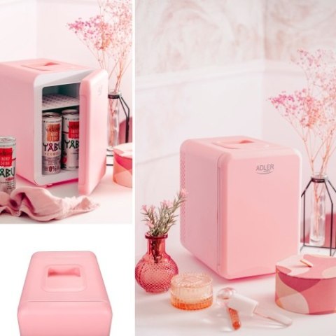 AD 8084 pink Mini lodówka 4l | chłodzenie i podgrzewanie | do domu i samochodu | system peltiera