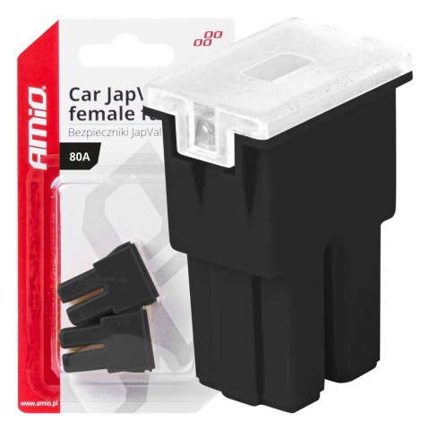 Bezpieczniki samochodowe japval pal żeńskie 2 szt. 80a amio-03394
