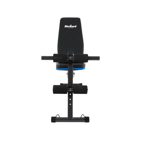 Ławka treningowa skośna z blokadą nóg i gumami , REBEL ACTIVE
