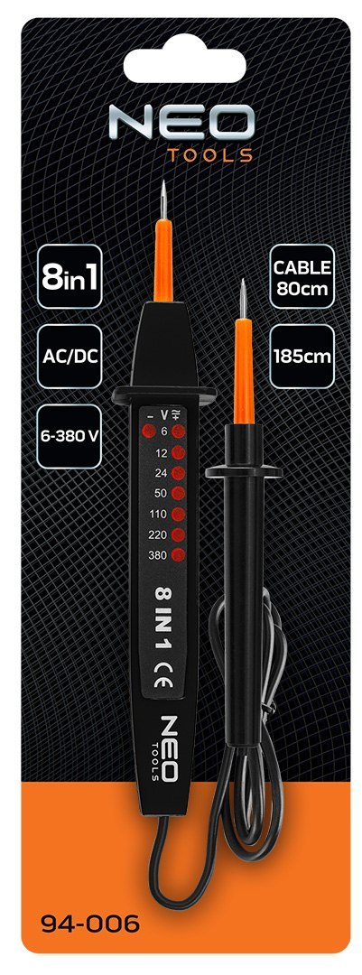 Wielofunkcyjny tester napięcia 8 w 1 AC/DC 6-380V Wielofunkcyjny tester napięcia 8 w 1 AC/DC 6-380V