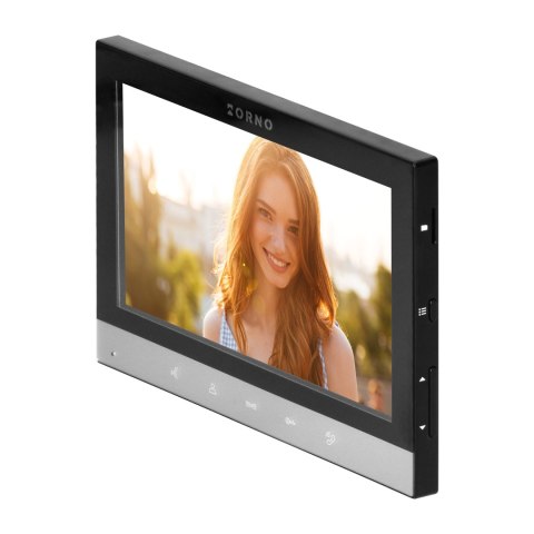 ALERTO, zestaw wideodomofonowy jednorodzinny, 4-żyłowy, 7", dotykowy panel, czarny