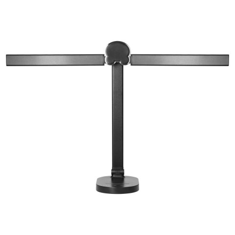 ERGO LED, lampka biurkowa z ładowarką USB, 8W, 400lm, 3000-4000-6000K, zmiana barwy światła, funkcja ściemniania, czarna