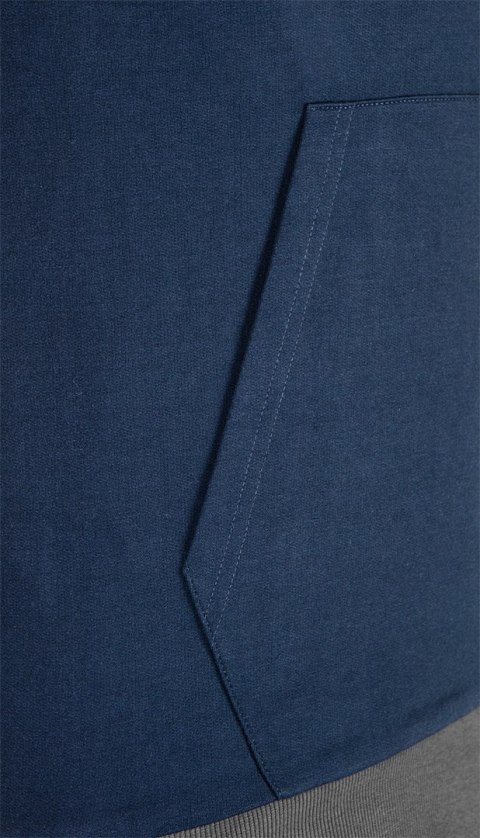 Bluza rozpinana z kapturem COMFORT, granatowa, rozmiar L