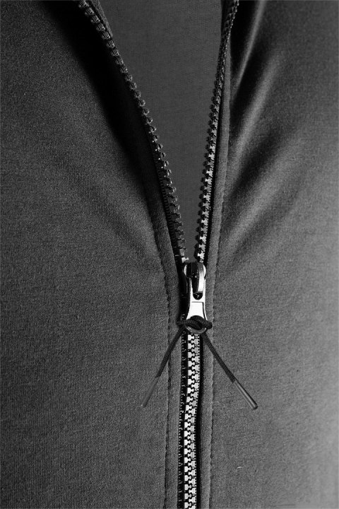 Bluza rozpinana z kapturem COMFORT, szara, rozmiar XXXL