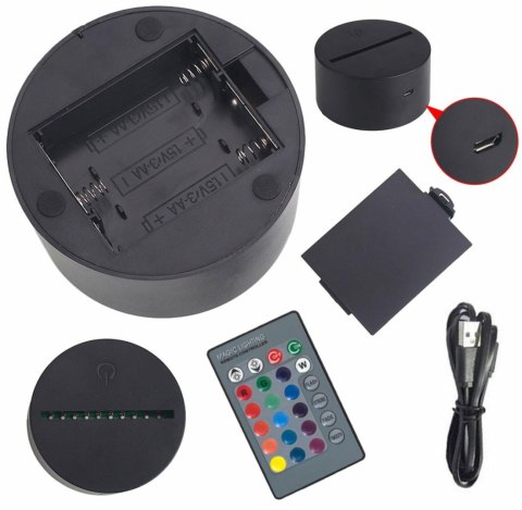 ZD98J Lampka nocna miś 3d led