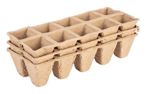 Rozsadniki torfowe małe (2x5 otworów) 22 x 8.5 x 5.5 cm, 10 szt. Rozsadniki torfowe małe (2x5 otworów) 22 x 8.5 x 5.5 cm, 10 szt.