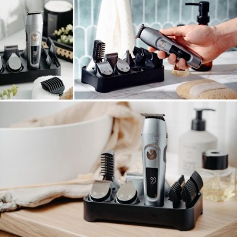 AD 2944 Trymer - zestaw do pielęgnacji 6 w 1 z wyś. lcd i bazą ładującą