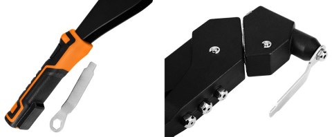 Nitownica do nitów stalowych i aluminiowych 2.4/3.2/4.0/4.8 mm, wielopołożeniowa Nitownica do nitów stalowych i aluminiowych 2.4/3.2/4.0/4.8 mm, wielopołożeniowa