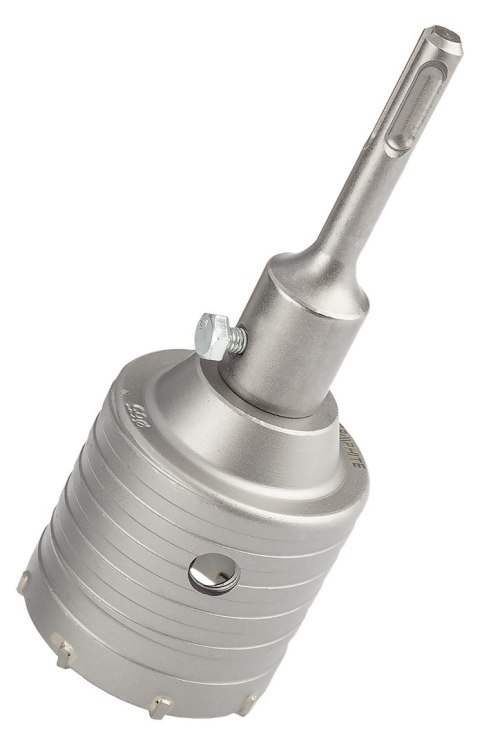 Otwornica widiowa 65 mm z adapterem SDS+ oraz wiertłem pilotującym
