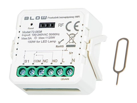 72-083# Inteligentny przekaźnik beznapięciowy wifi tuya"