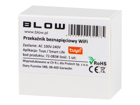 72-083# Inteligentny przekaźnik beznapięciowy wifi tuya"