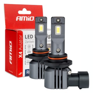 Żarówki samochodowe led seria x4 aviator hb3 9005 hir1 9011 h10 6500k canbus amio-03766
