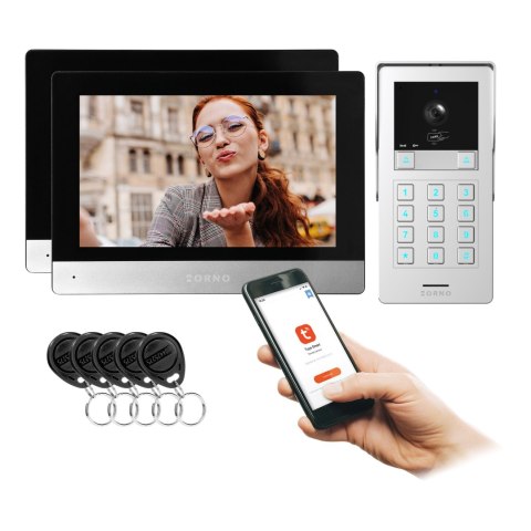 GAYD MULTI2, zestaw wideodomofonowy dwurodzinny, 2-żyłowy, 8", Wi-Fi, ekran dotykowy, 2MP Full HD, RFID, szyfrator GAYD MULTI2, zestaw wideodomofonowy dwurodzinny, 2-żyłowy, 8", Wi-Fi, ekran dotykowy, 2MP Full HD, RFID, szyfrator