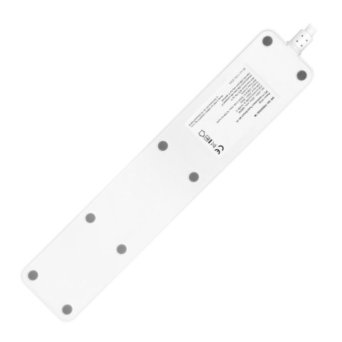 Przedłużacz z 3 gniazdami Schuko z uziemieniem i wyłącznikiem 3xUSB, Tuya Smart Wi-Fi, biały