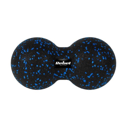 Duoball podwójna piłka do masażu 12cm, kolor czarno-niebieski, materiał EPP, REBEL ACTIVE Duoball podwójna piłka do masażu 12cm, kolor czarno-niebieski, materiał EPP, REBEL ACTIVE