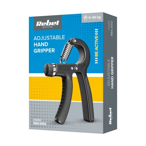 Ściskacz do ćwiczeń, treningu rąk, regulowany 5-60kg, REBEL ACTIVE