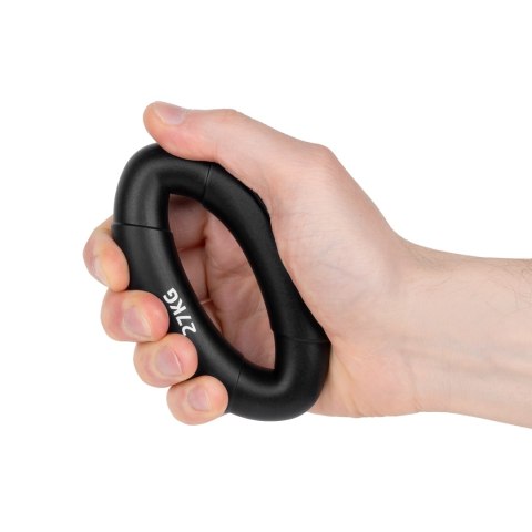 Silikonowy ściskacz do rąk do rehabilitacji rąk, 0 - 27 kg , czarny , REBEL ACTIVE
