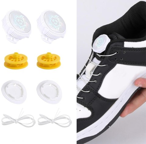 DA206 Sznurowadła zapinka obrotowa białe DA206 Sznurowadła zapinka obrotowa białe