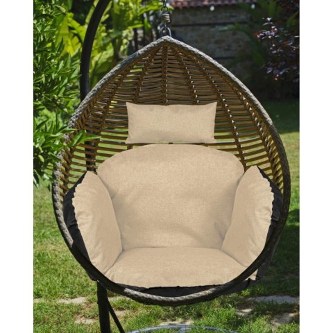 PODUSZKA OGRODOWA BOCIANIE GNIAZDO 112x113CM Z ZAGŁÓWKIEM BEŻOWA