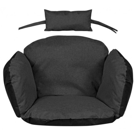 PODUSZKA OGRODOWA BOCIANIE GNIAZDO 112x113CM Z ZAGŁÓWKIEM CZARNA