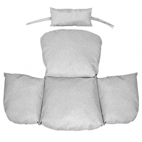 PODUSZKA OGRODOWA BOCIANIE GNIAZDO 112x113CM Z ZAGŁÓWKIEM JASNOSZARA