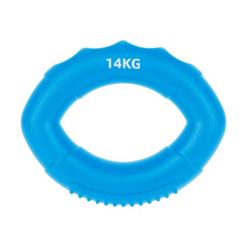 Silikonowy ściskacz do rąk do rehabilitacji rąk, 0 - 14 kg , niebieski , REBEL ACTIVE