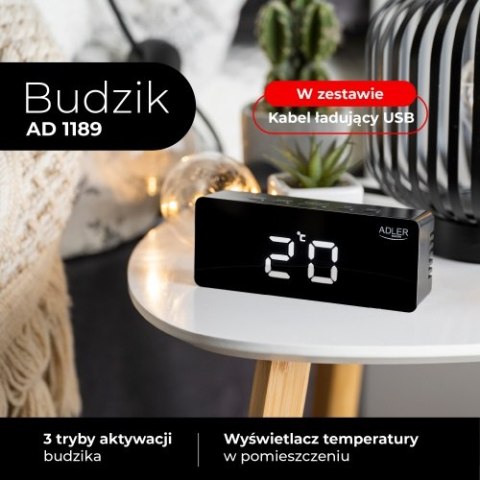 AD 1189 black Budzik AD 1189 black Budzik