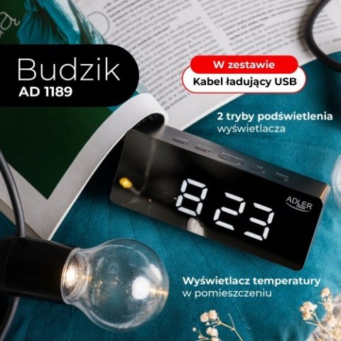AD 1189 black Budzik AD 1189 black Budzik