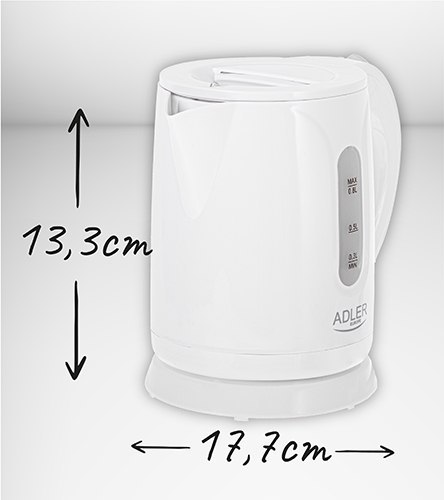 AD 1371 white Czajnik plastikowy 0,8 l AD 1371 white Czajnik plastikowy 0,8 l