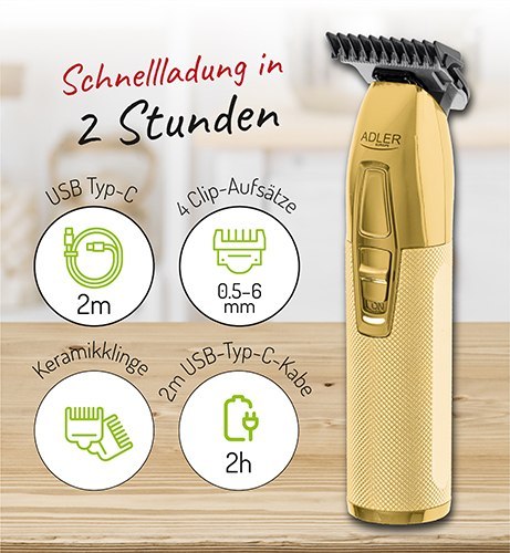 AD 2836 gold Trymer strzyżarka profesjonalna - usb