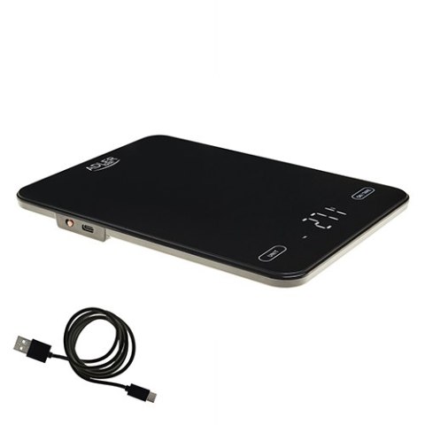AD 3177 black Waga kuchenna 10kg ładowana przez usb AD 3177 black Waga kuchenna 10kg ładowana przez usb