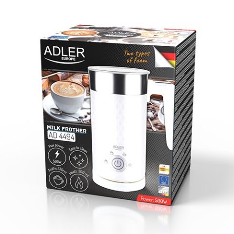 AD 4494 white Spieniacz do mleka - spienianie i podgrzewanie (latte i cappucino)