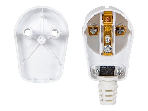 98-150# Wtyczka wt-16 pr kątowa biała 98-150# Wtyczka wt-16 pr kątowa biała