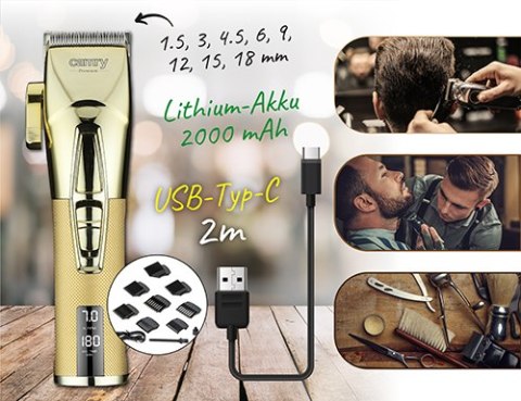 CR 2835 gold Profesjonalna strzyżarka do włosów z wyświetlaczem lcd CR 2835 gold Profesjonalna strzyżarka do włosów z wyświetlaczem lcd
