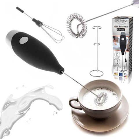 CR 4501 black Spieniacz do mleka z mieszadłem i stojakiem