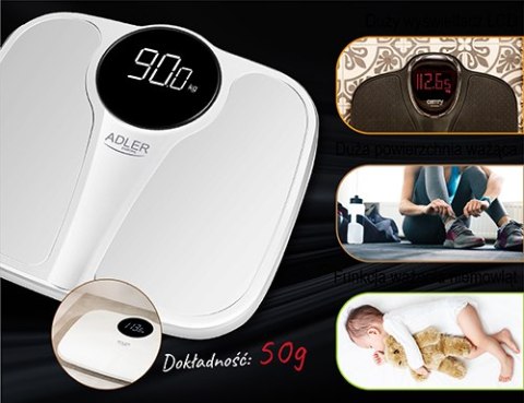 CR 8171 white Waga łazienkowa z funkcją ważenia niemowląt