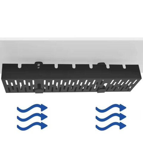 DA263 Organizer na kable pod biurko blat czarny