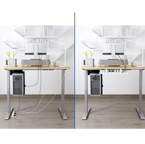 DA263 Organizer na kable pod biurko blat czarny