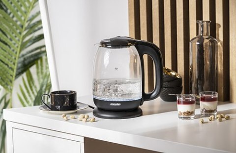 MS 1302 black Czajnik szklany 1,7 l