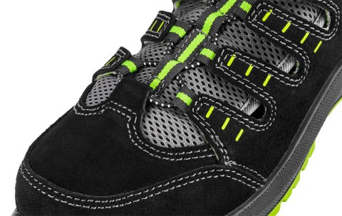 Sandały robocze S1P SR, stalowy podnosek, stalowa wkładka antyprzebiciowa, rozmiar 39 Sandały robocze S1P SR, stalowy podnosek, stalowa wkładka antyprzebiciowa, rozmiar 39