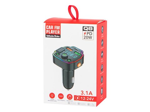 74-176# Transmiter fm blow bt zestaw głośnomówiący + pd20w rgb