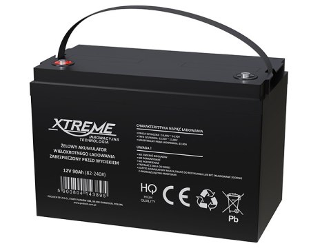82-240# Akumulator żelowy 12v 90ah xtreme 215x170x330mm