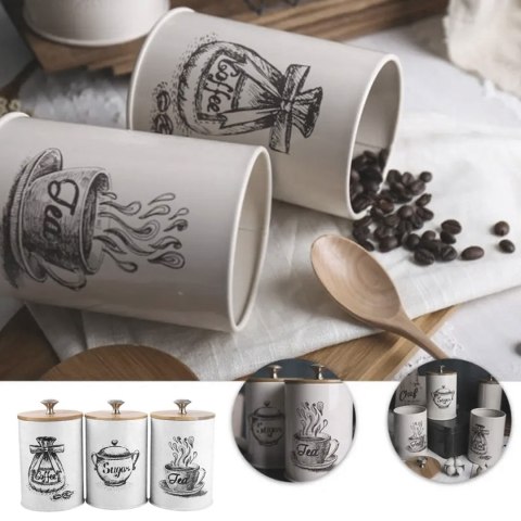 DA256 Duży metalowy zestaw pojemników 3szt